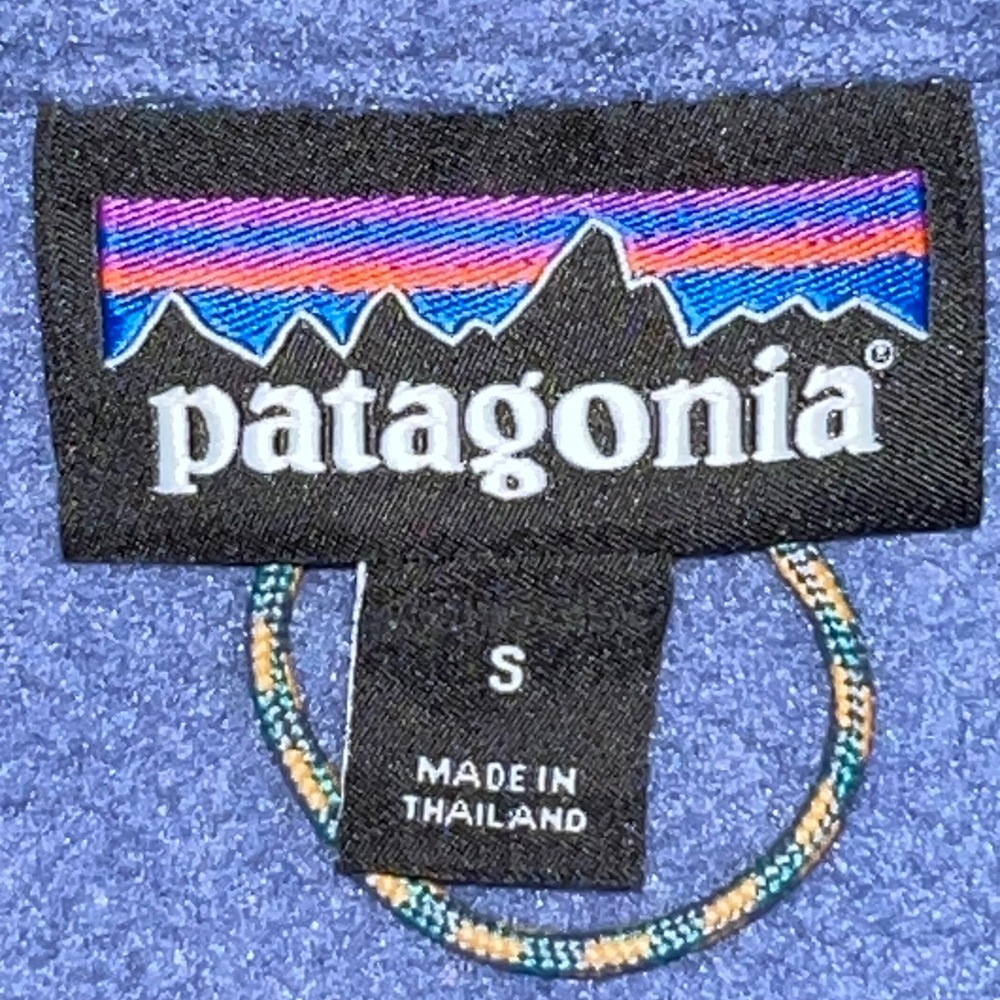 Patagonia Blue and Green Fleece Pullover - Picture 5 of 6